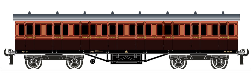 LSWR - 3rd Class 372